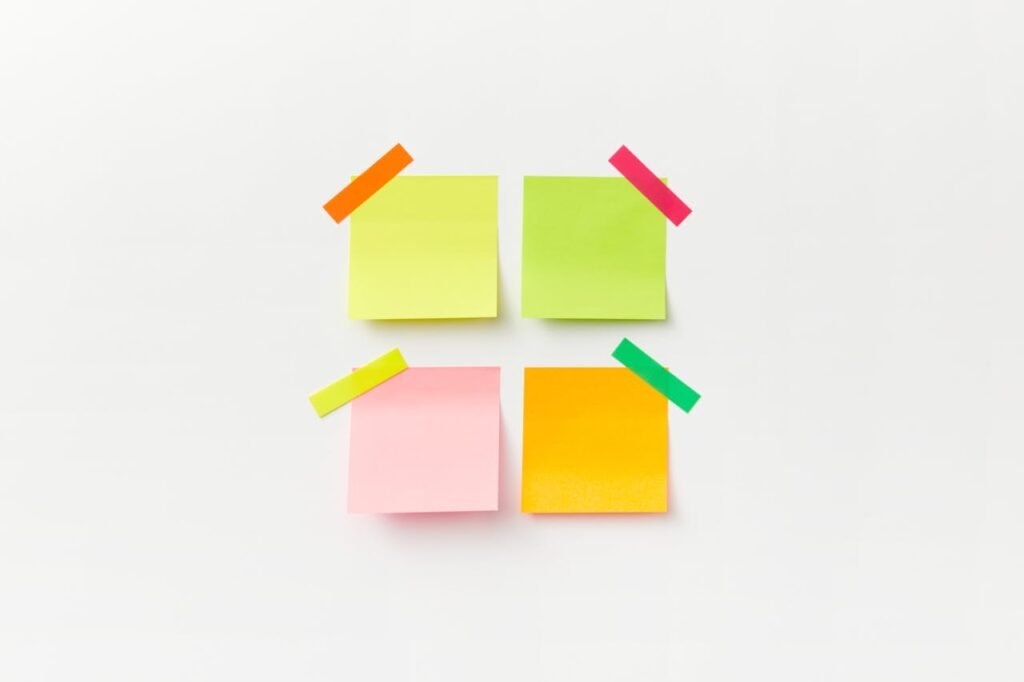 Blank Sticky Notes with Tapes