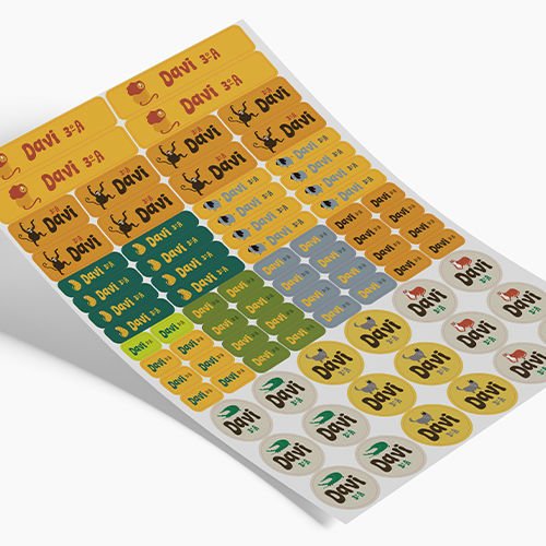 Kit Adesivos Material Escolar (15 etiquetas)